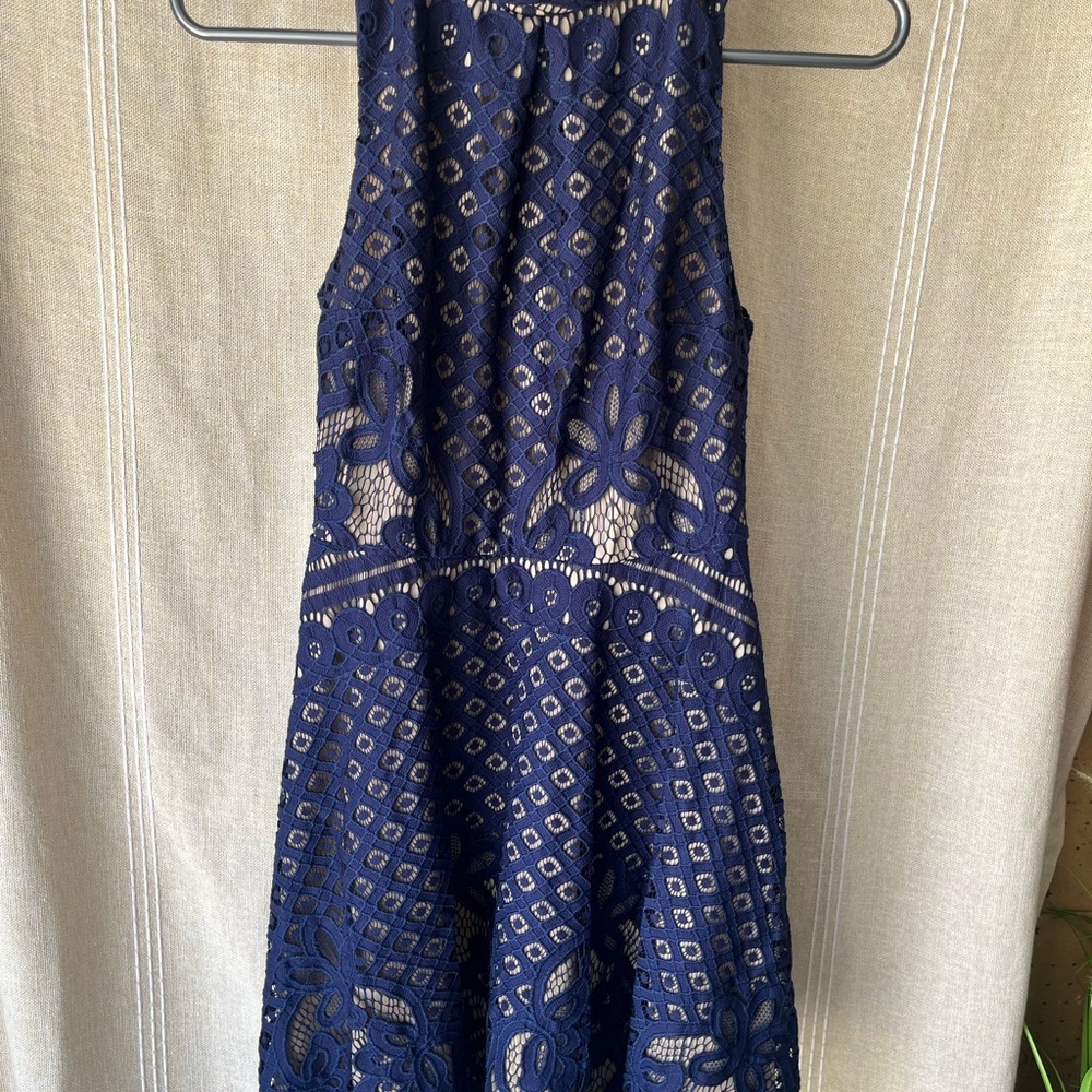 Love, Fire Navy Lace Dress